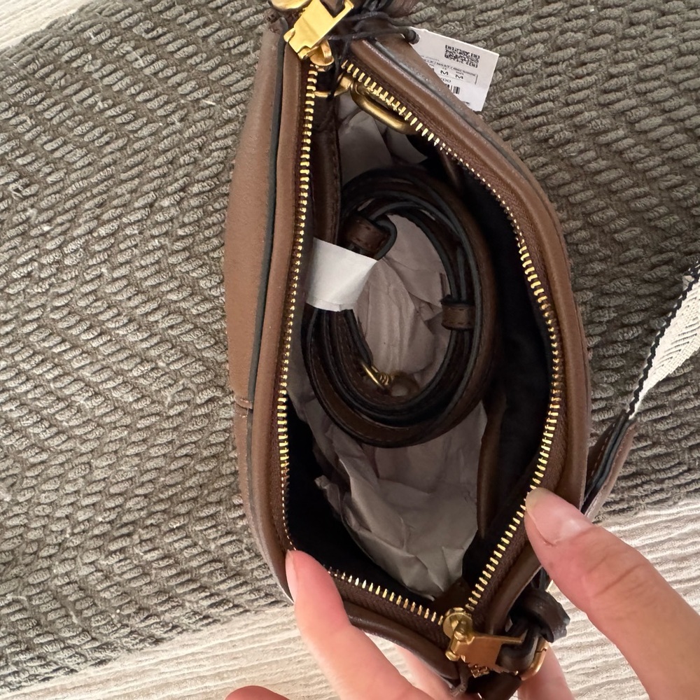 NWT Zara Brown Leather Purse - Picture 5 of 5